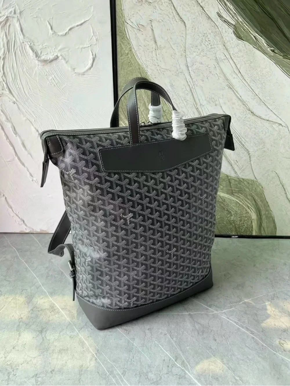Goyard Gray Men's Tote Backpack - Designer Pattern